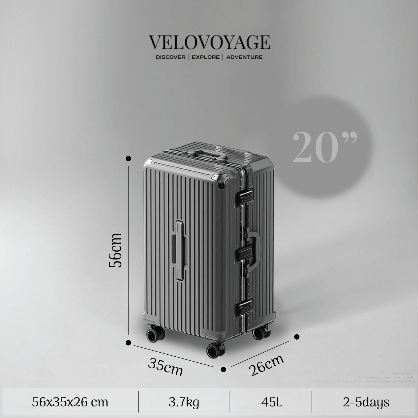 Velovoyage Wanderlight - Grey