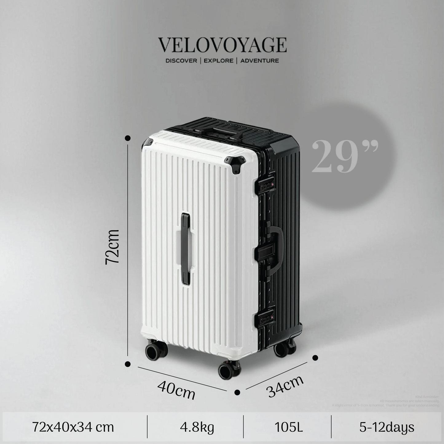Velovoyage Wanderlight - Black/White