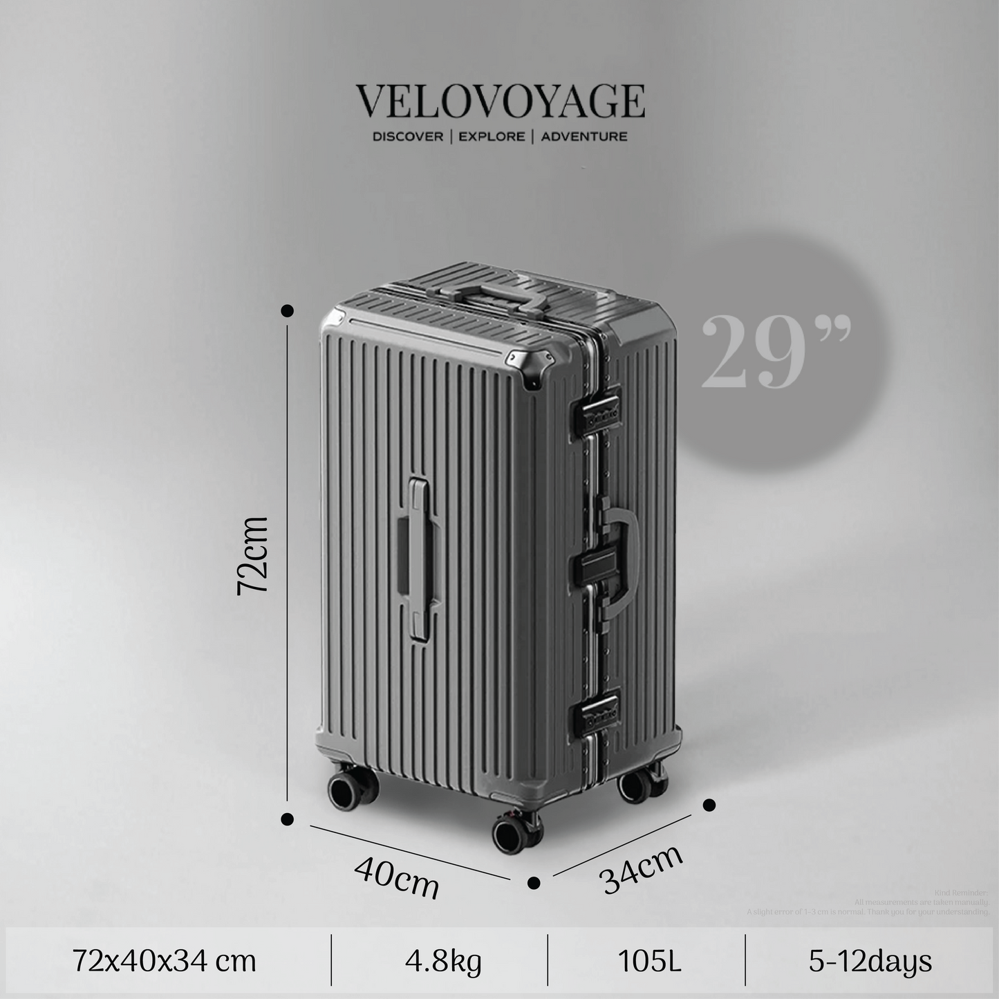 Velovoyage Wanderlight - Grey