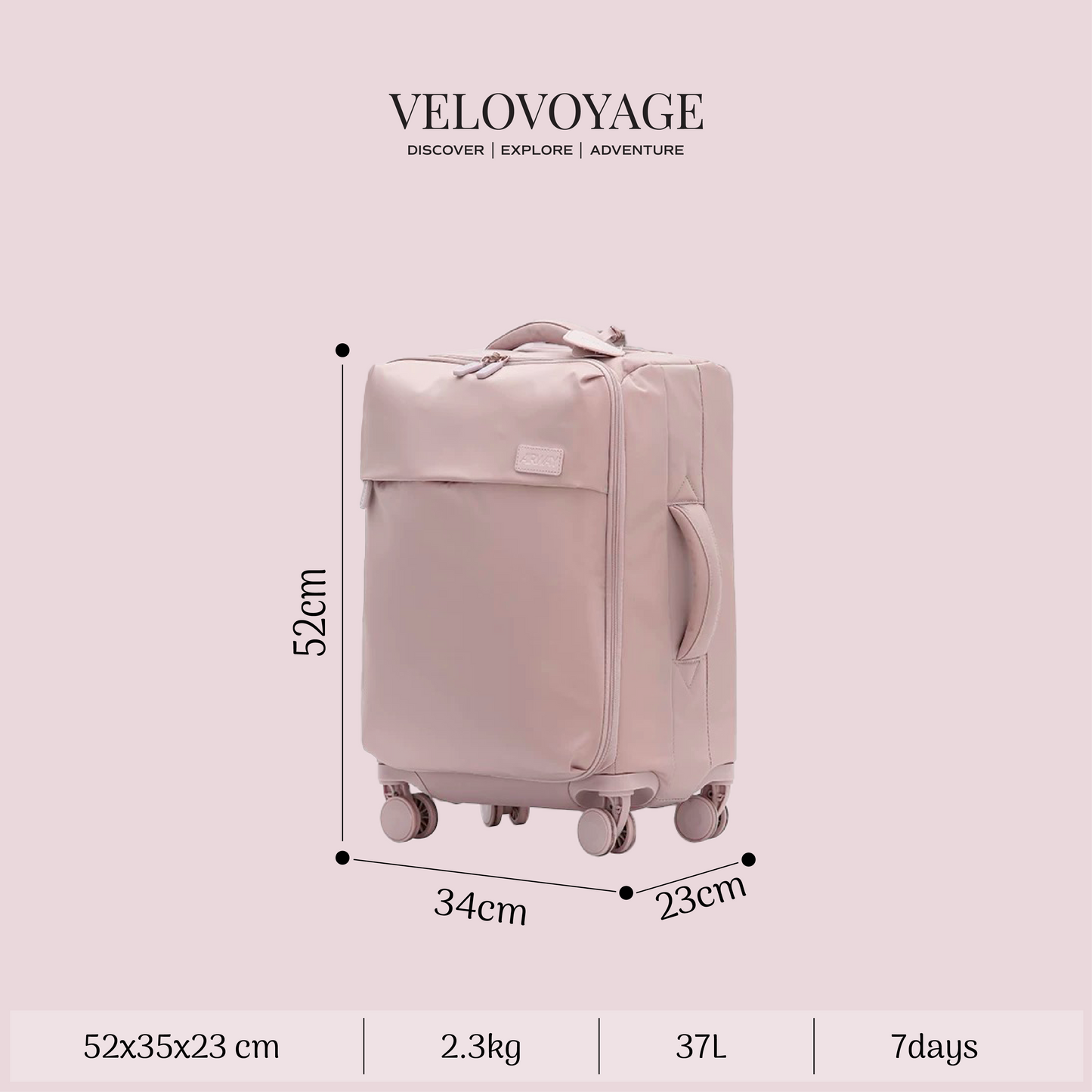 VeloVoyage Lumiere Cabin - Pink