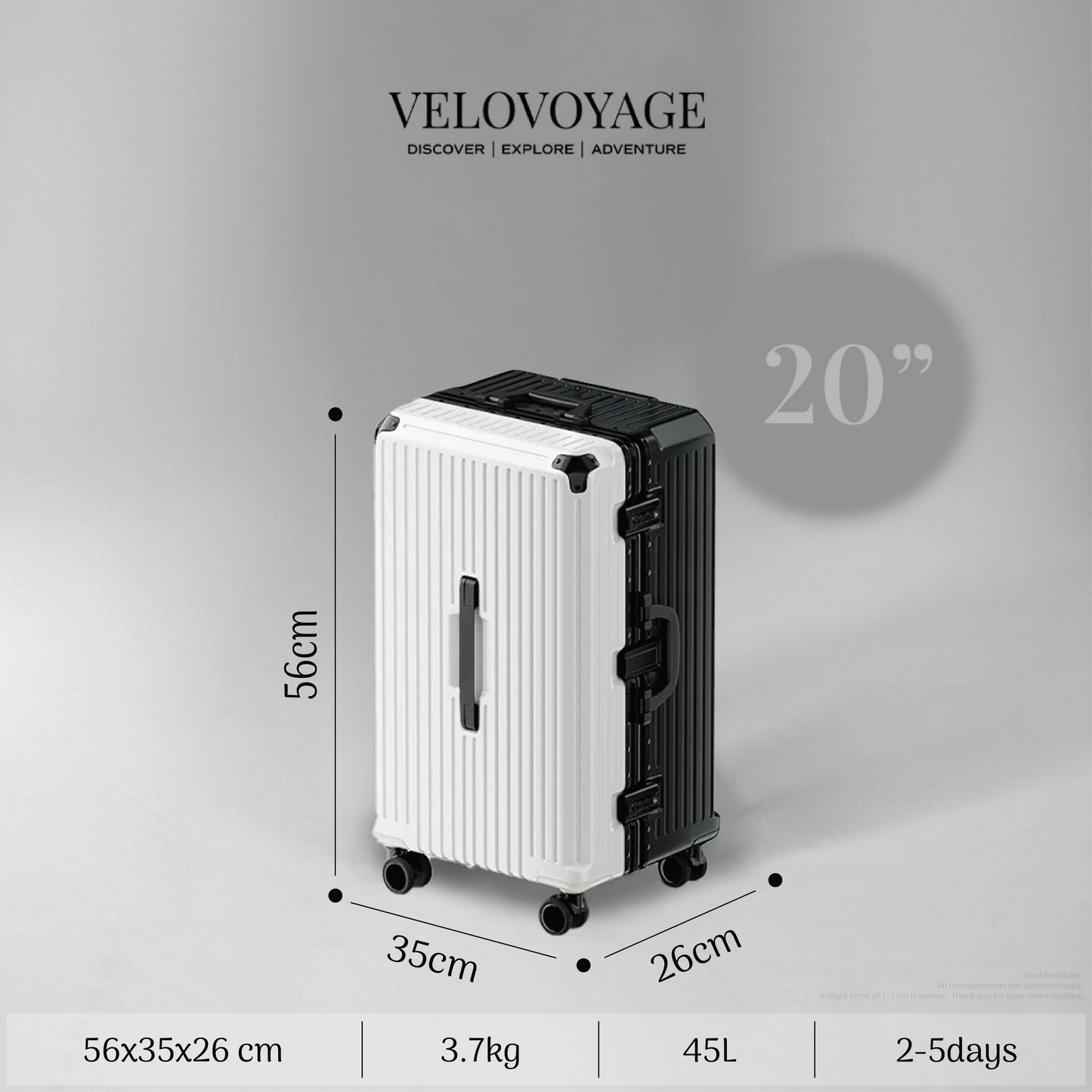 Velovoyage Wanderlight - Black/White